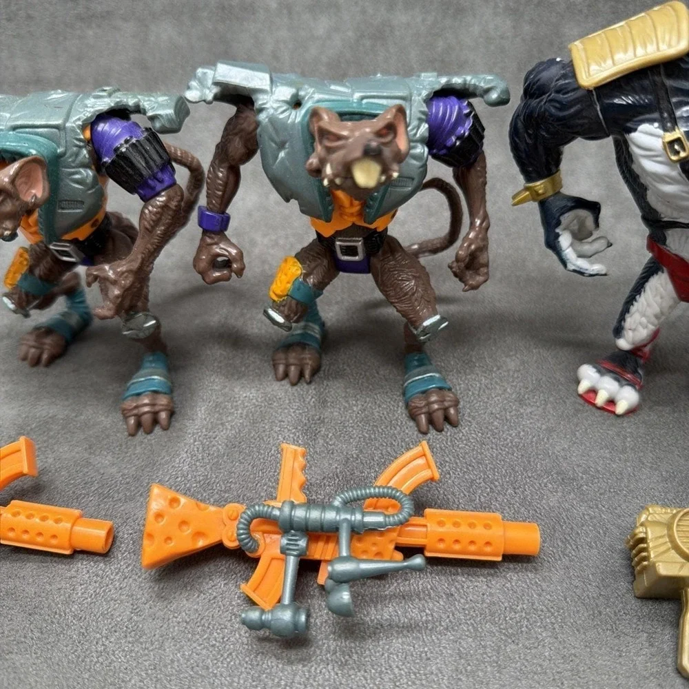 Vintage Playmates Earthworm Jim Henchrat & Jim Bob Action Figure Toys Lot